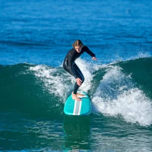 Turquoise Soft Top 8ft Foam Surfboard with Accessories